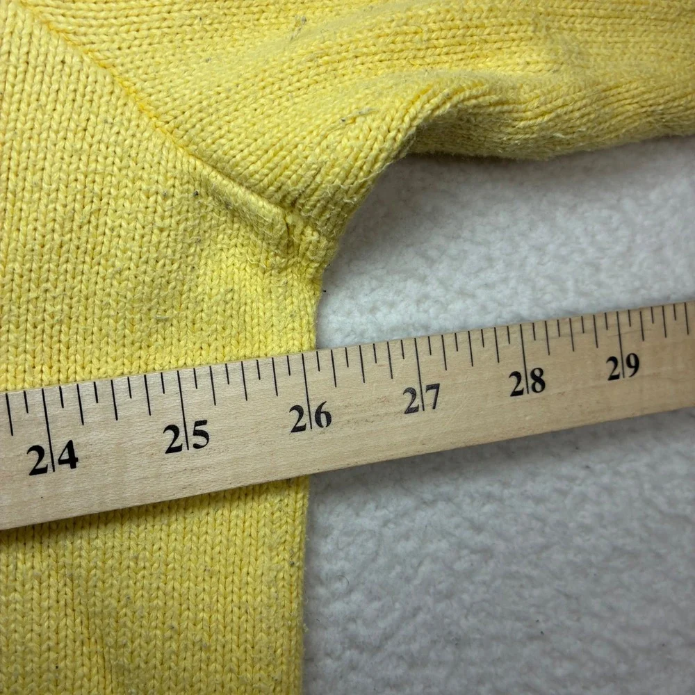 Polo‎ Ralph Lauren Mock Neck Sweater Men XL Yellow Pullover Button Cotton Preppy